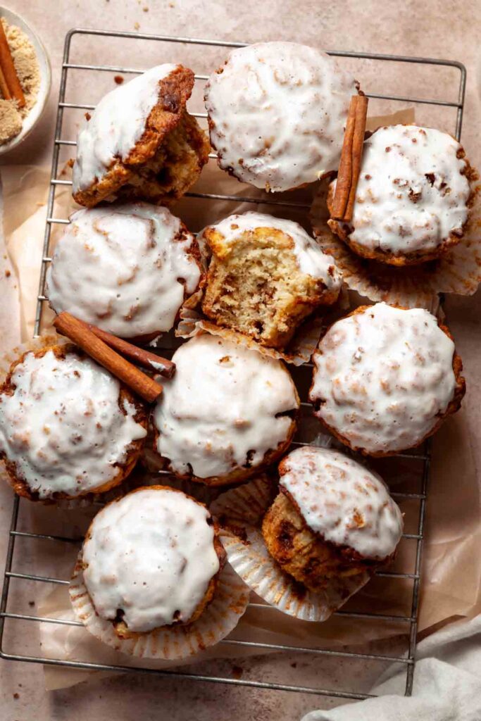 Cinnamon Roll Muffins with Cream Cheese Icing