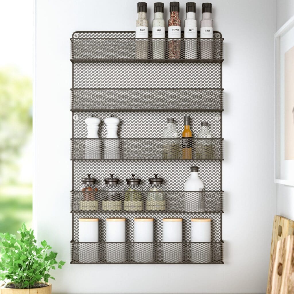 wire frame rack for spice jars