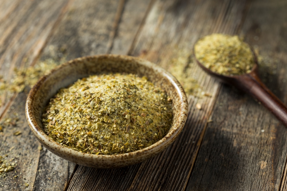 Dry Organic Adobo Pork Seasoning In A Bowl