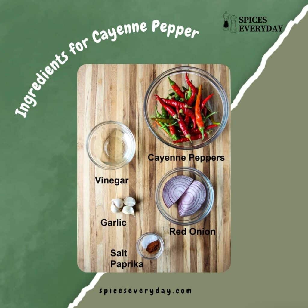 Ingredients for Cayenne Pepper