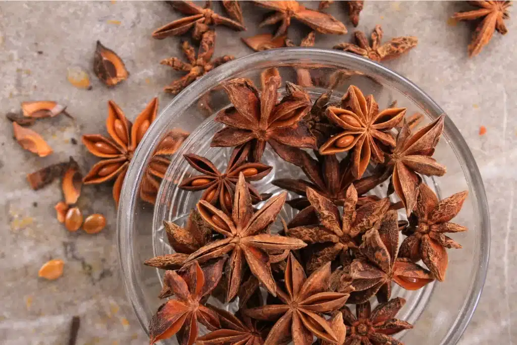 anise star in a bowl