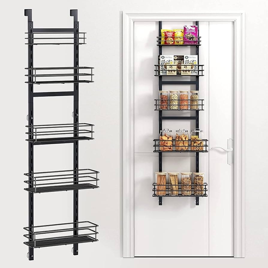 over the door steel spice jar rack