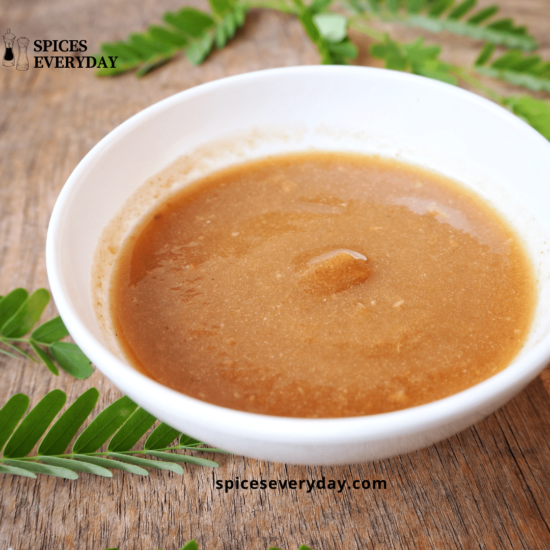 tamarind sauce in a bowl