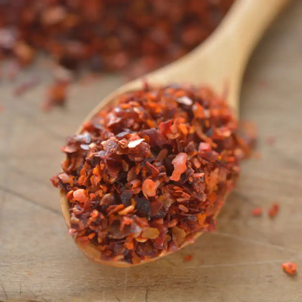 aleppo pepper in a spoon