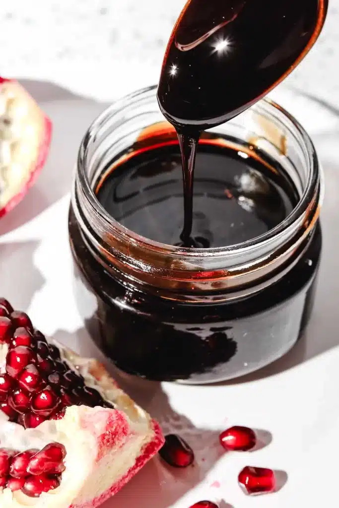 pomegranate molasses in a small jar