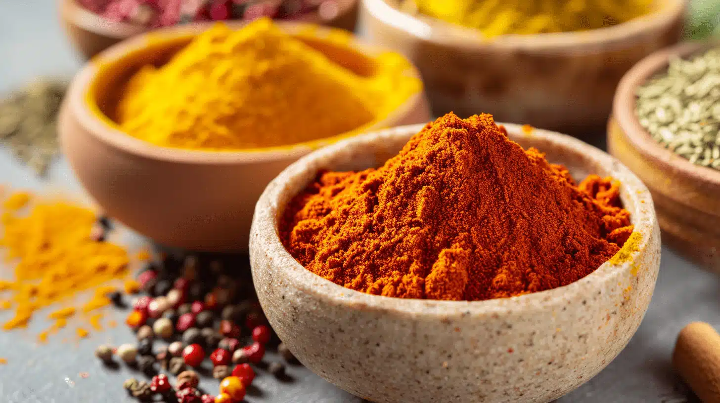 red chilli powder in a small bowl