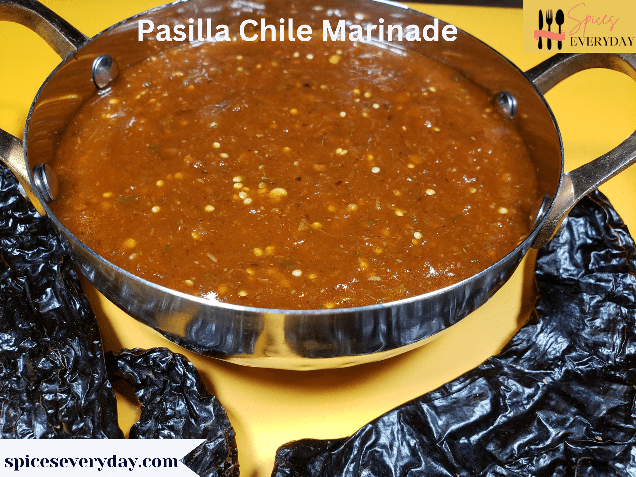 Pasilla Chile Marinade in a Pan