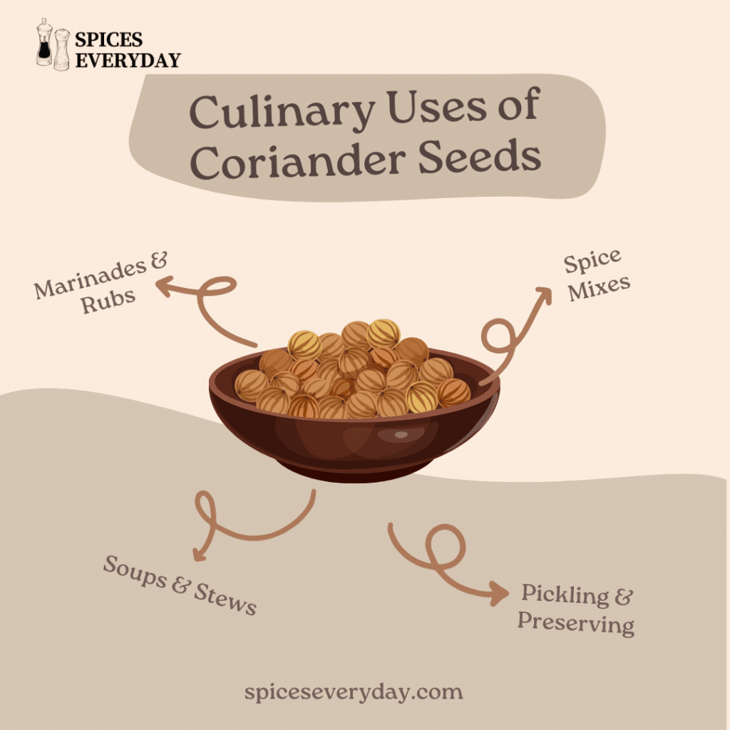 Culinary Uses of Coriander Seeds Infographic ( )