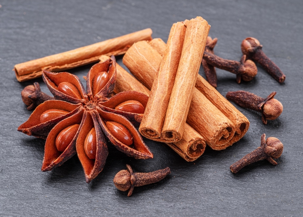 star anise, cinnamon and clove